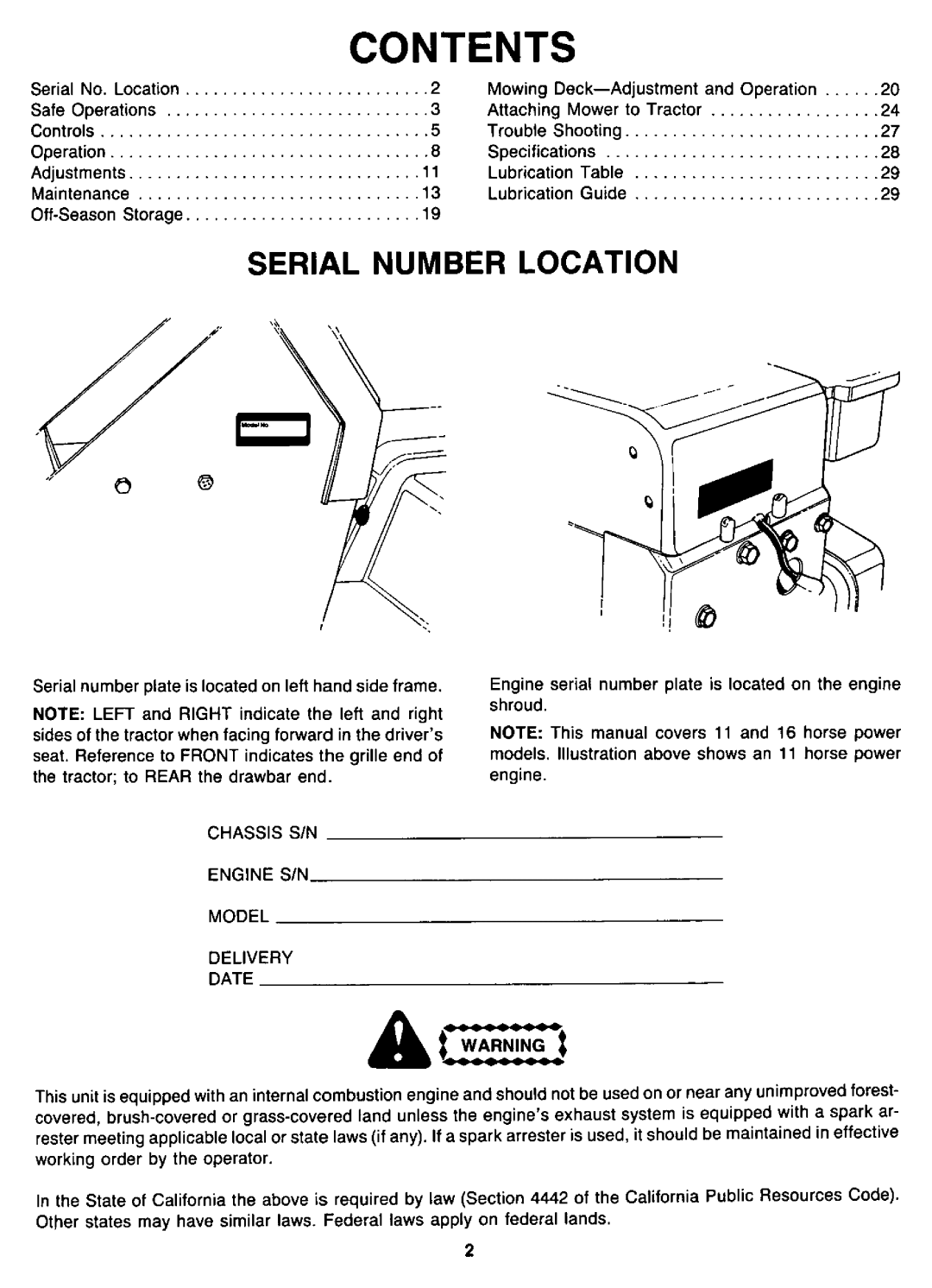 Cub Cadet 1610 (393), 1111 (295) manual 
