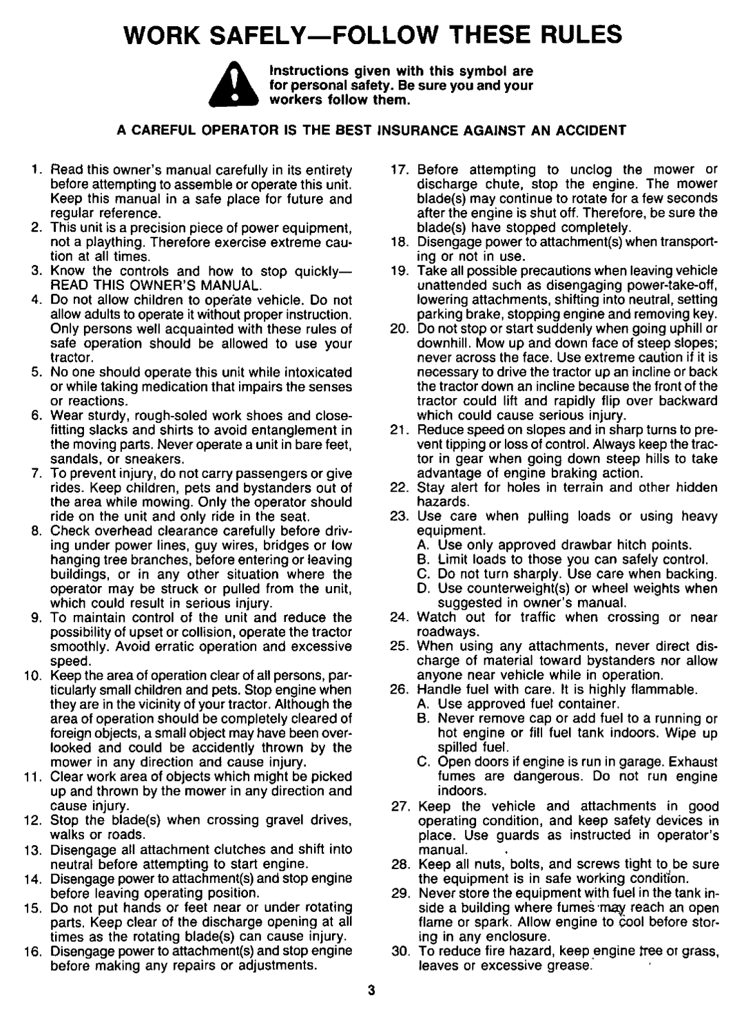 Cub Cadet 1111 (295), 1610 (393) manual 