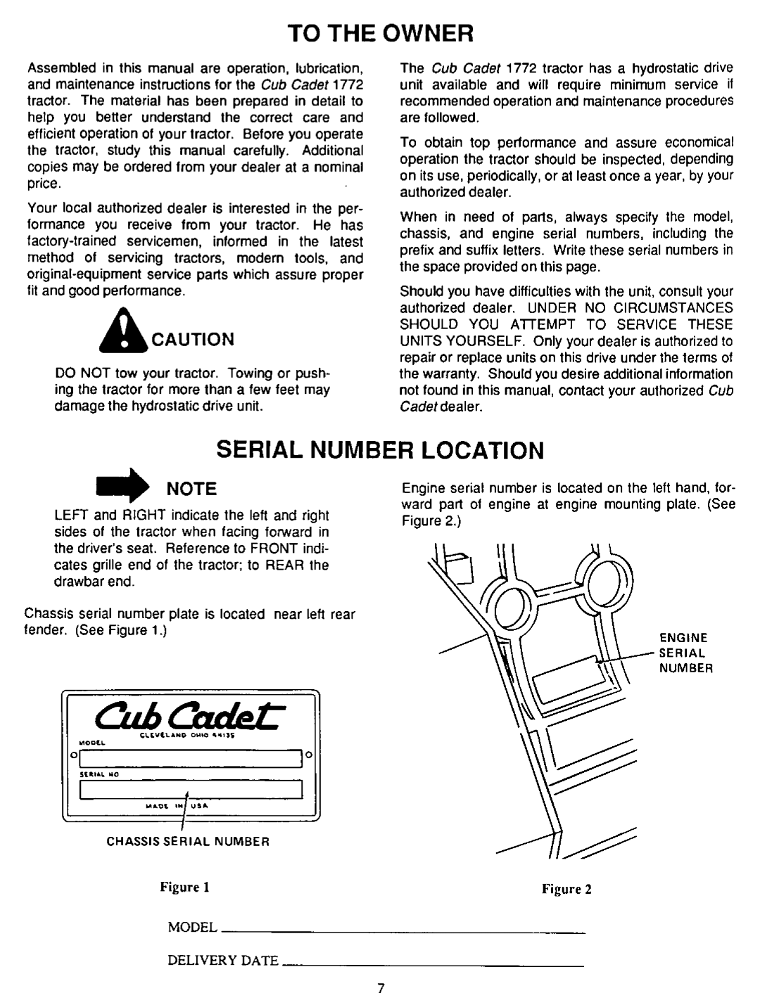 Cub Cadet 1772 manual 