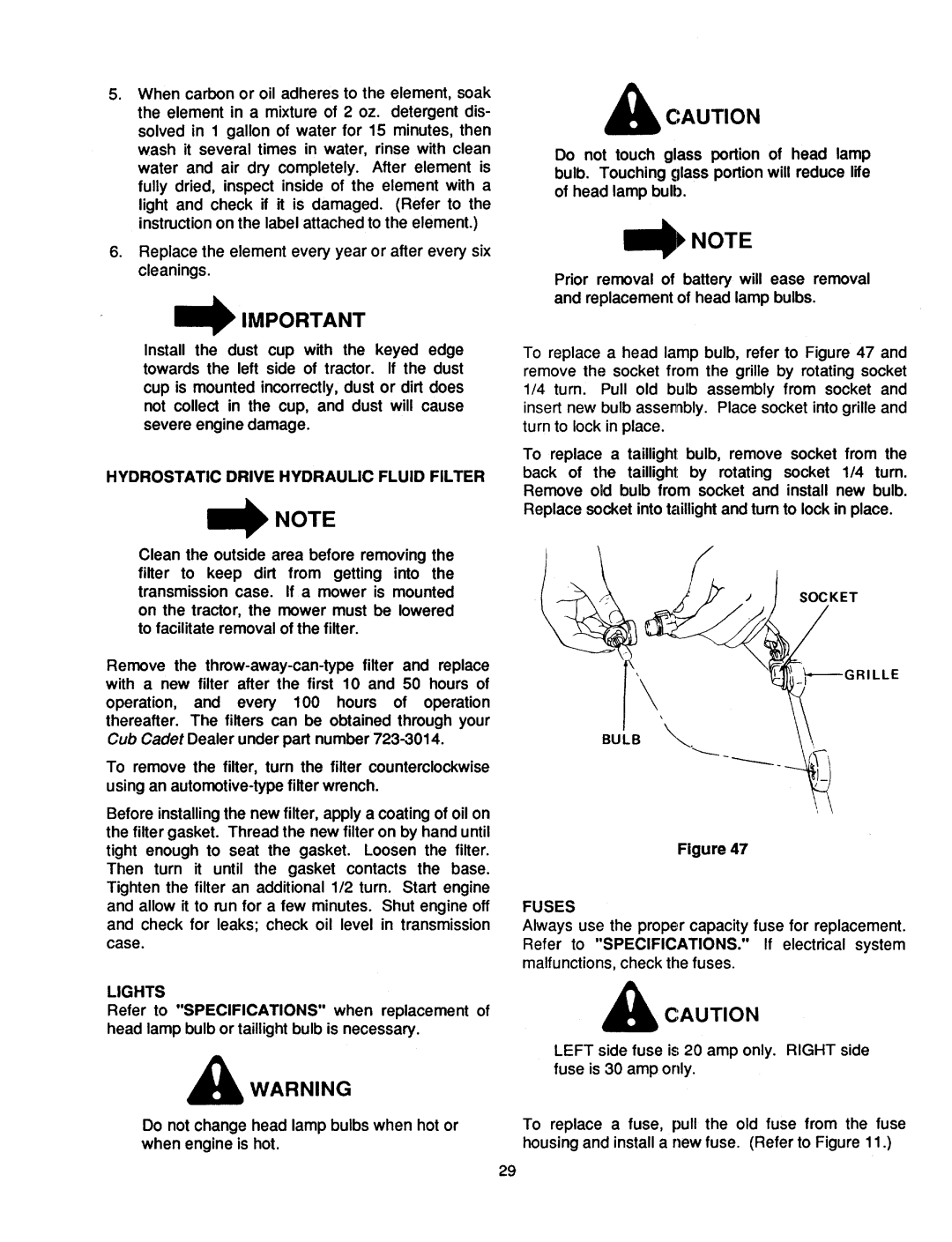 Cub Cadet 1782 manual 