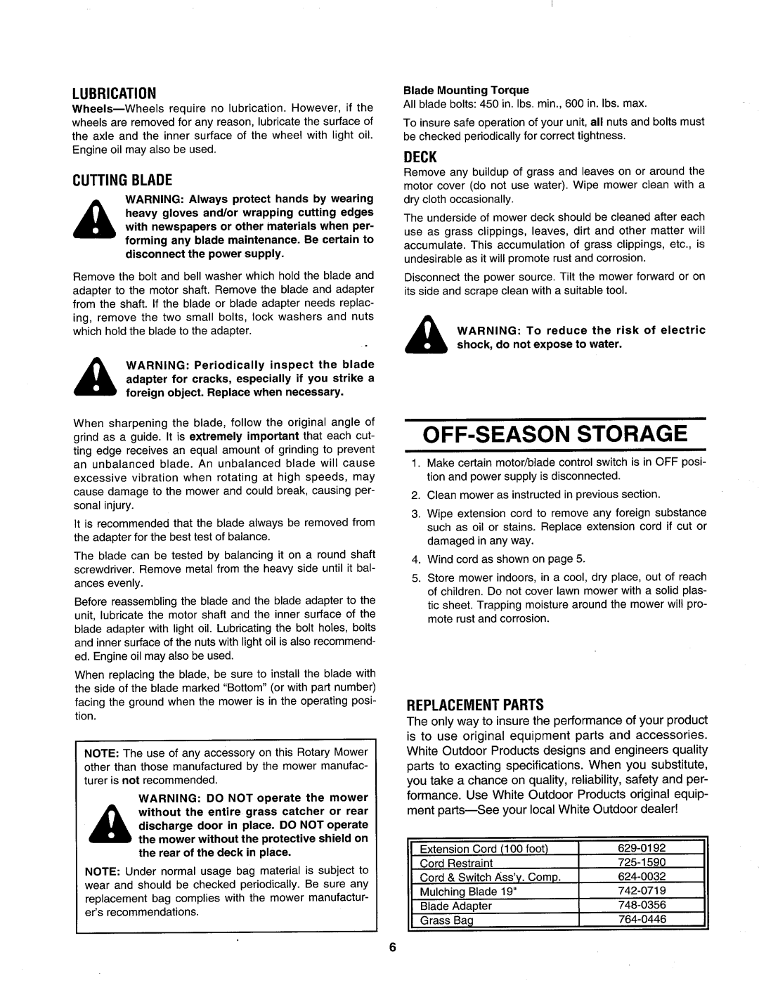 Cub Cadet 184-387-100 manual 