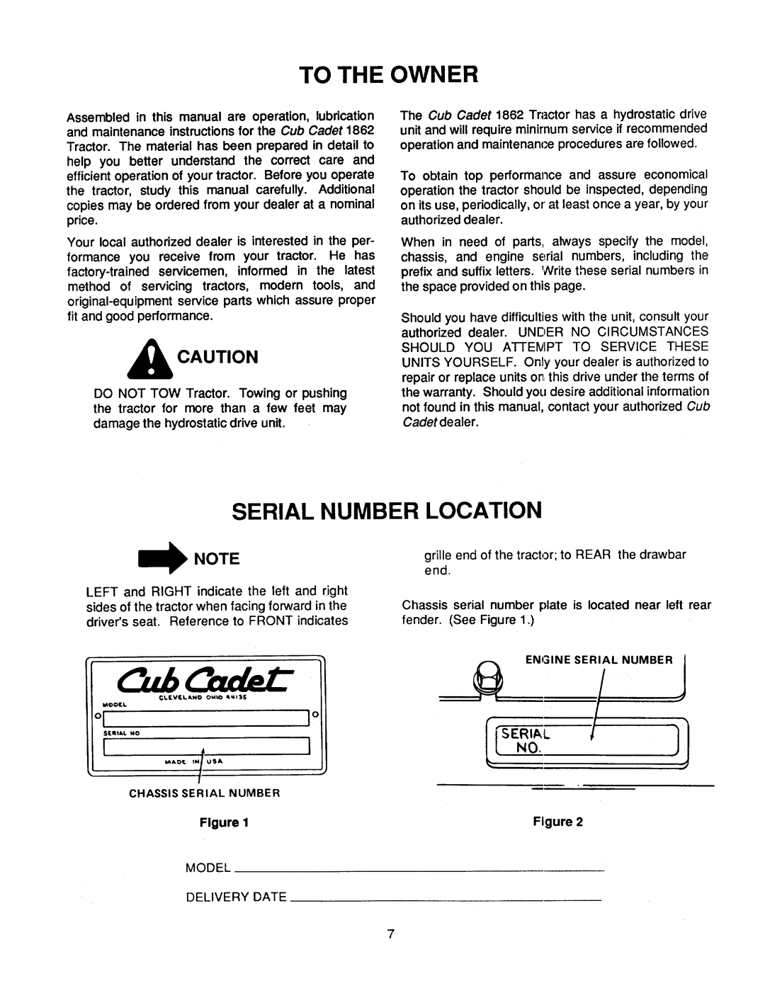 Cub Cadet 1862 manual 