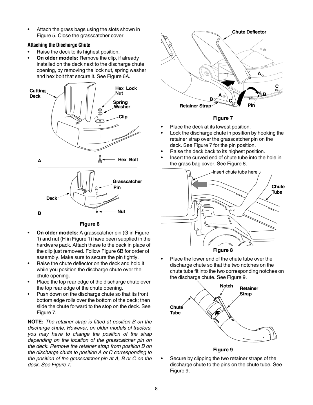 Cub Cadet 190- 670-100, 190-678-100, 190-670-100 manual Attaching the Discharge Chute 