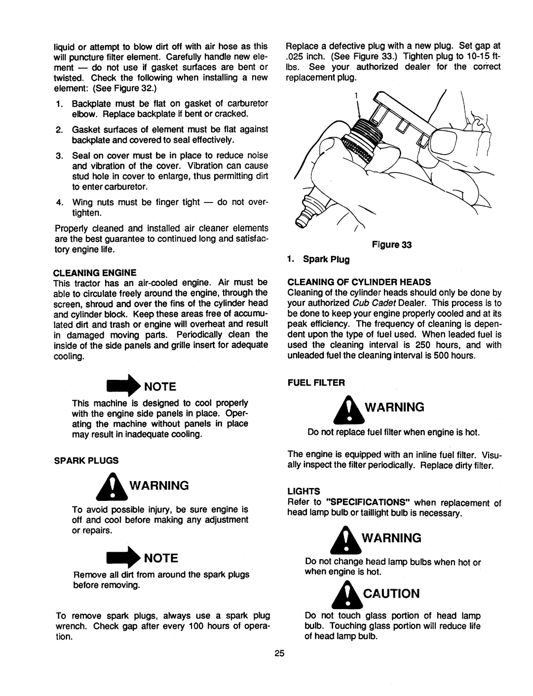 Cub Cadet 1882, 2082 manual 