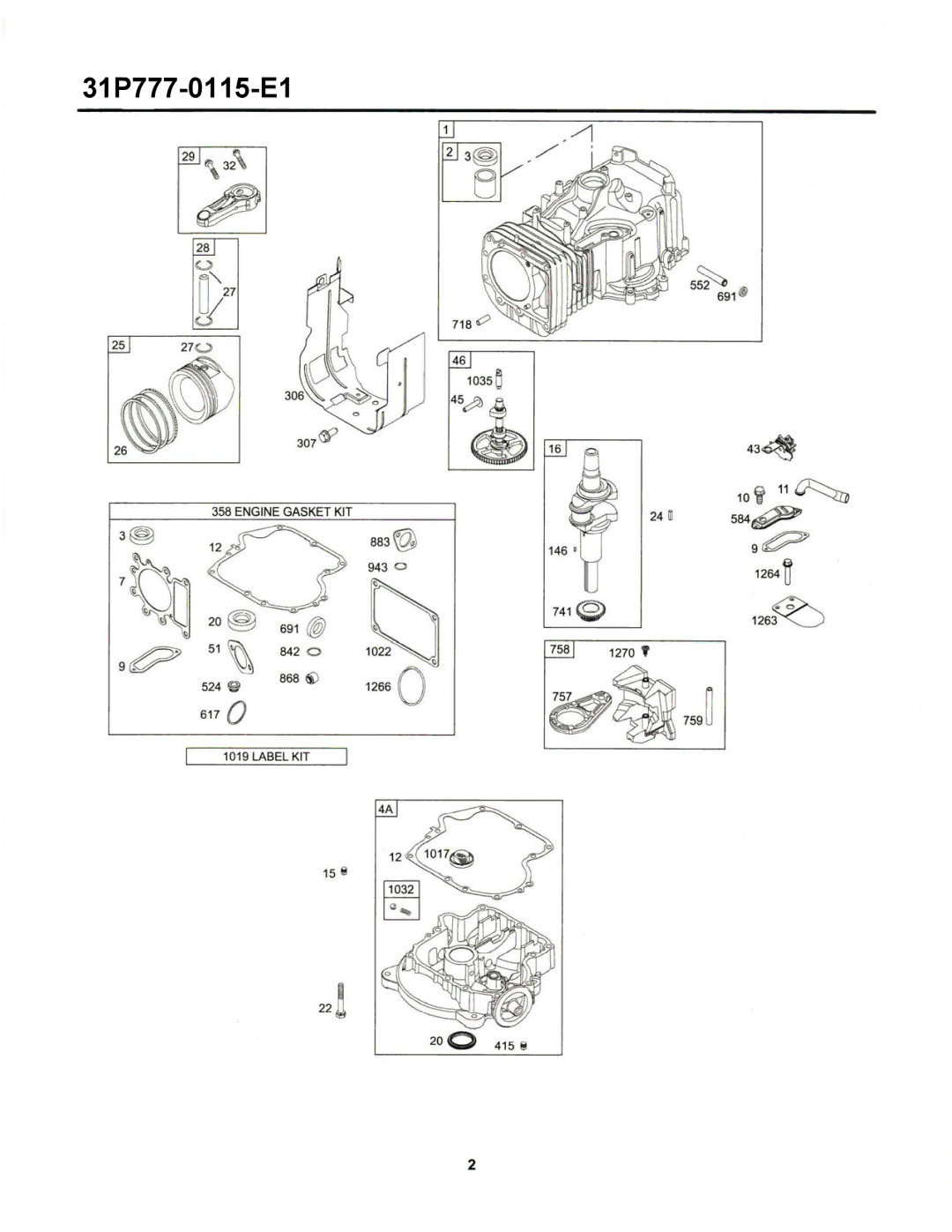 Cub Cadet 20HP Z-Force 44 manual 31P777-0115-E1 