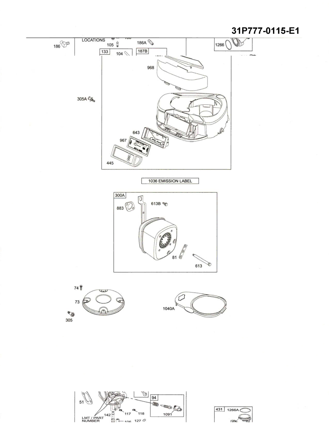 Cub Cadet 20HP Z-Force 44 manual 31P777-0115-E1 