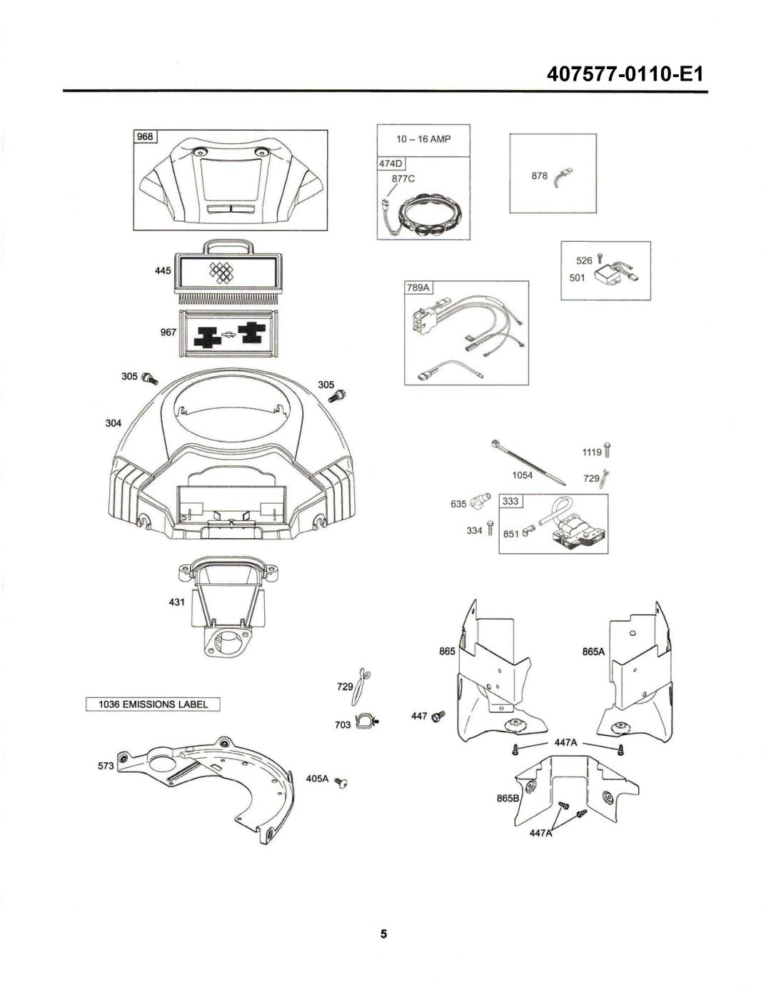 Cub Cadet 20HP Z-Force 44 manual 407577-0110-E1 