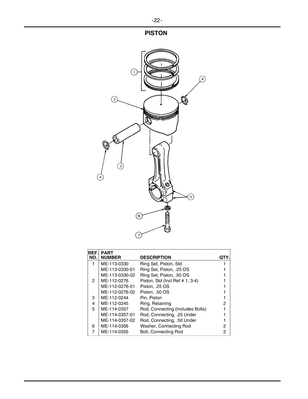 Cub Cadet 2146 manual Piston 