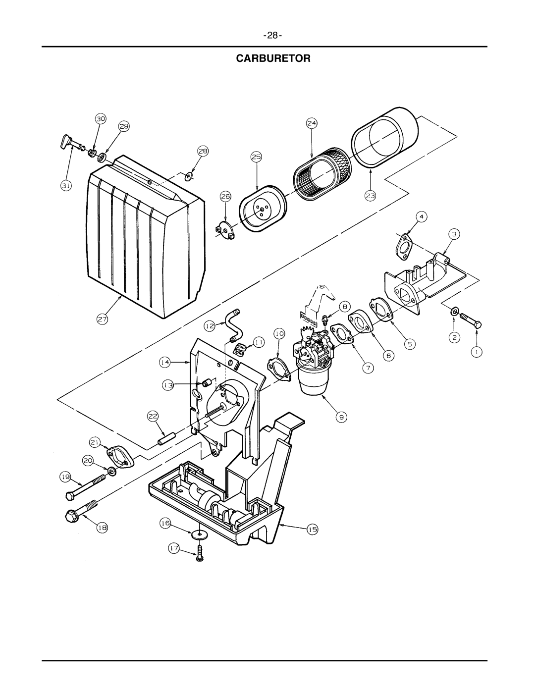 Cub Cadet 2146 manual Carburetor 