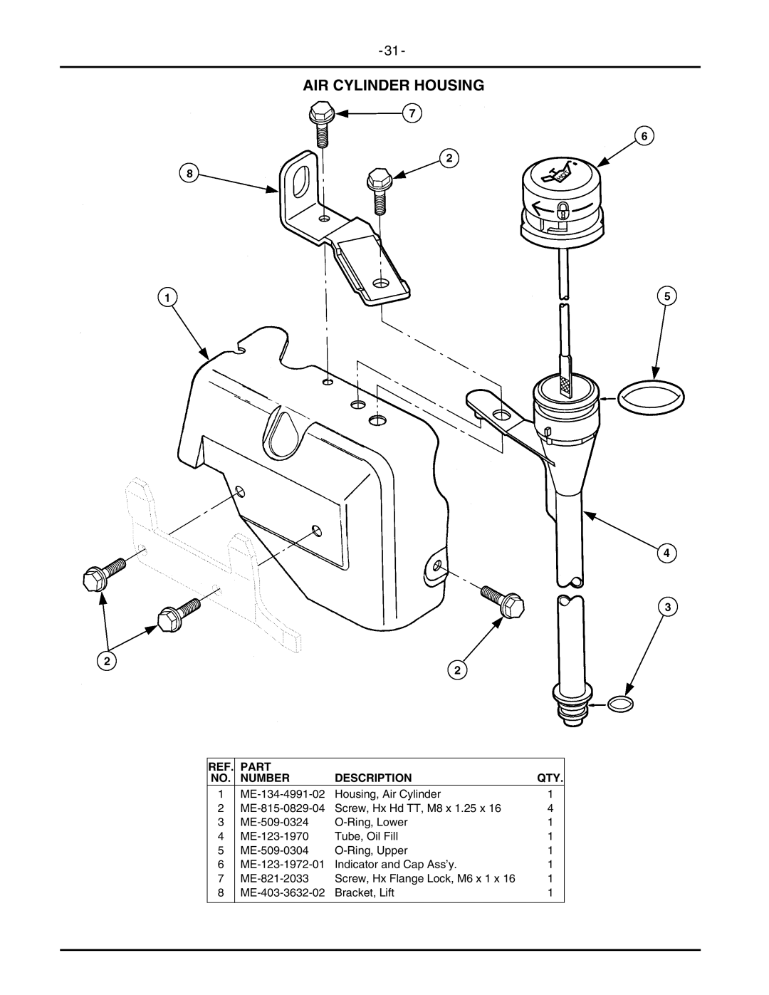 Cub Cadet 2146 manual AIR Cylinder Housing 