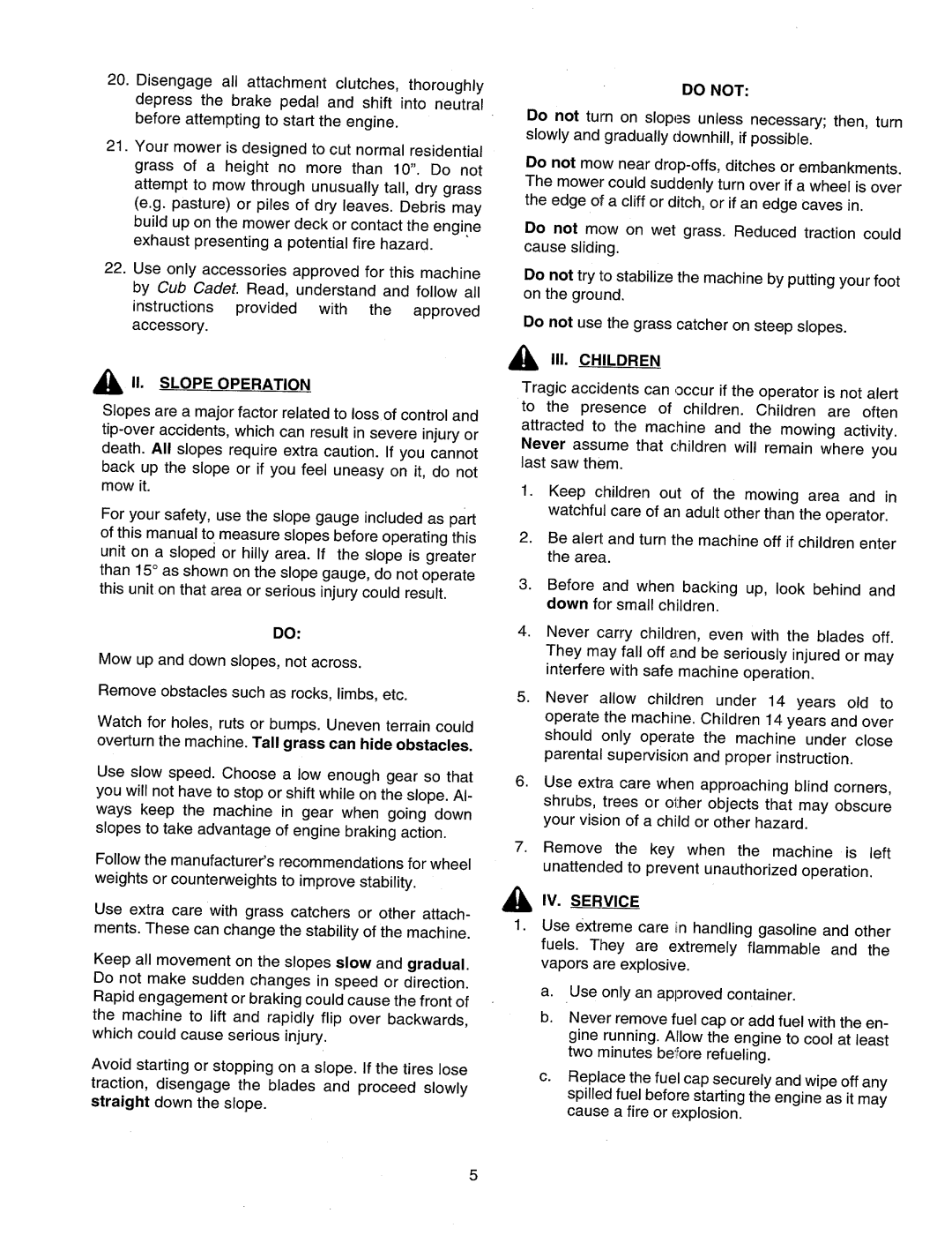 Cub Cadet 2155 manual 
