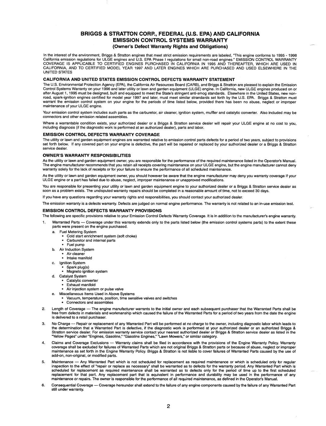 Cub Cadet 2164 manual 