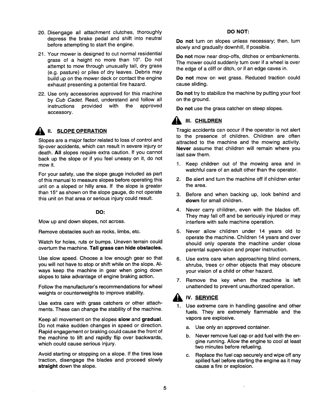 Cub Cadet 2164 manual 