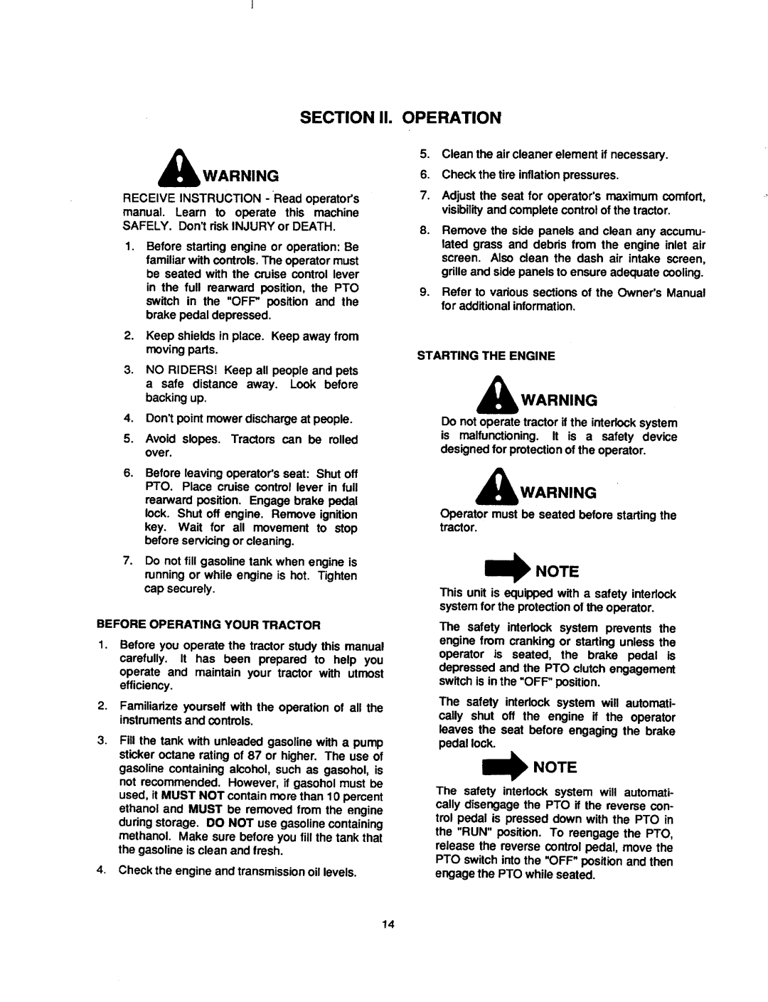 Cub Cadet 2185 manual 