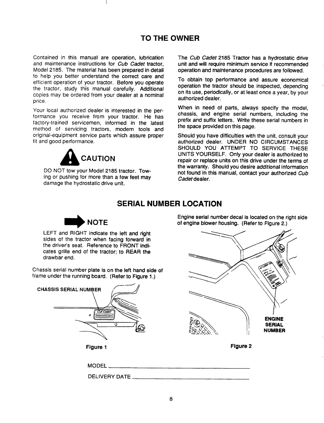 Cub Cadet 2186 manual 