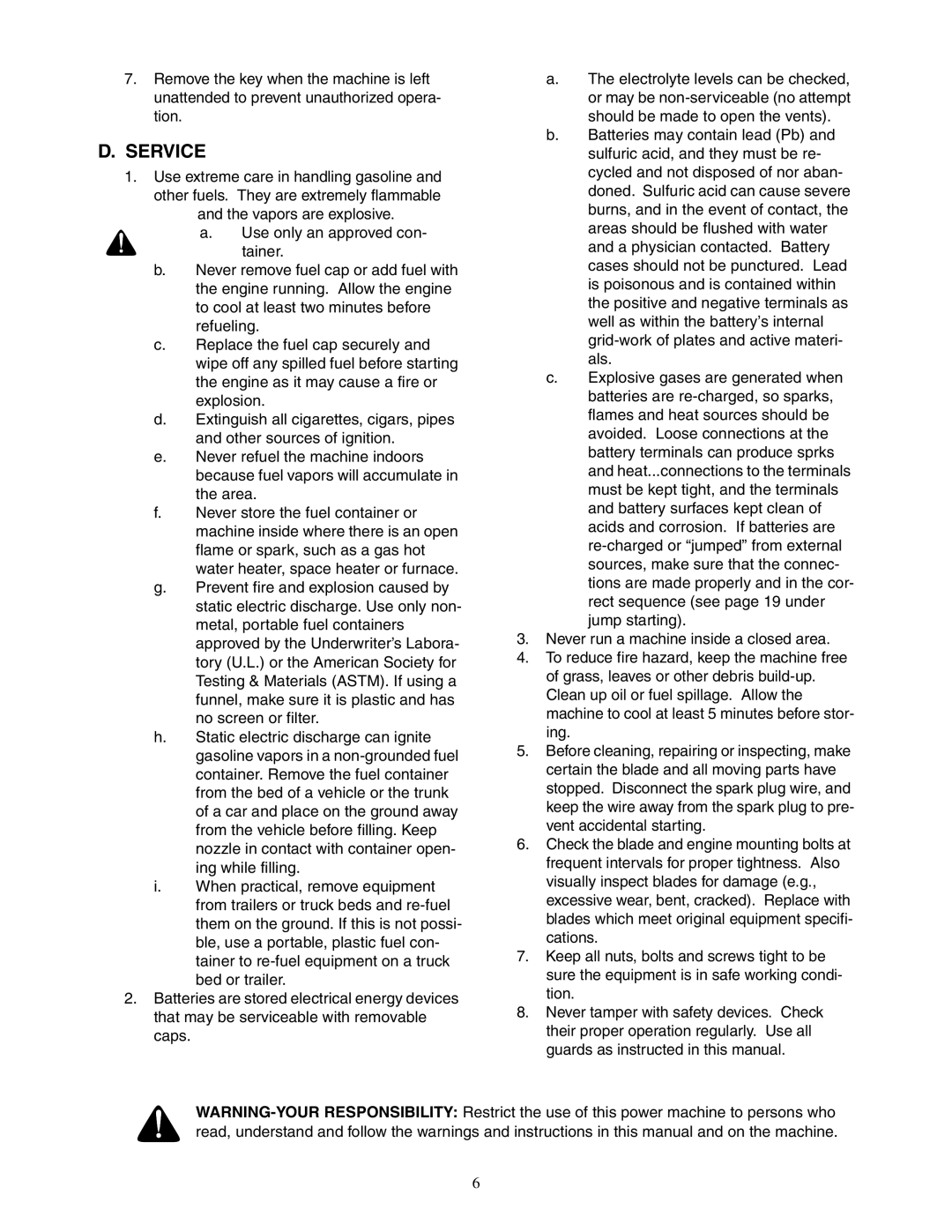 Cub Cadet 23HP Z-Force 60 service manual Service 