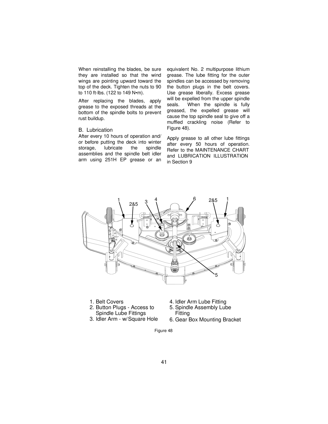 Cub Cadet 3184 manual Lubrication, Gear Box Mounting Bracket 