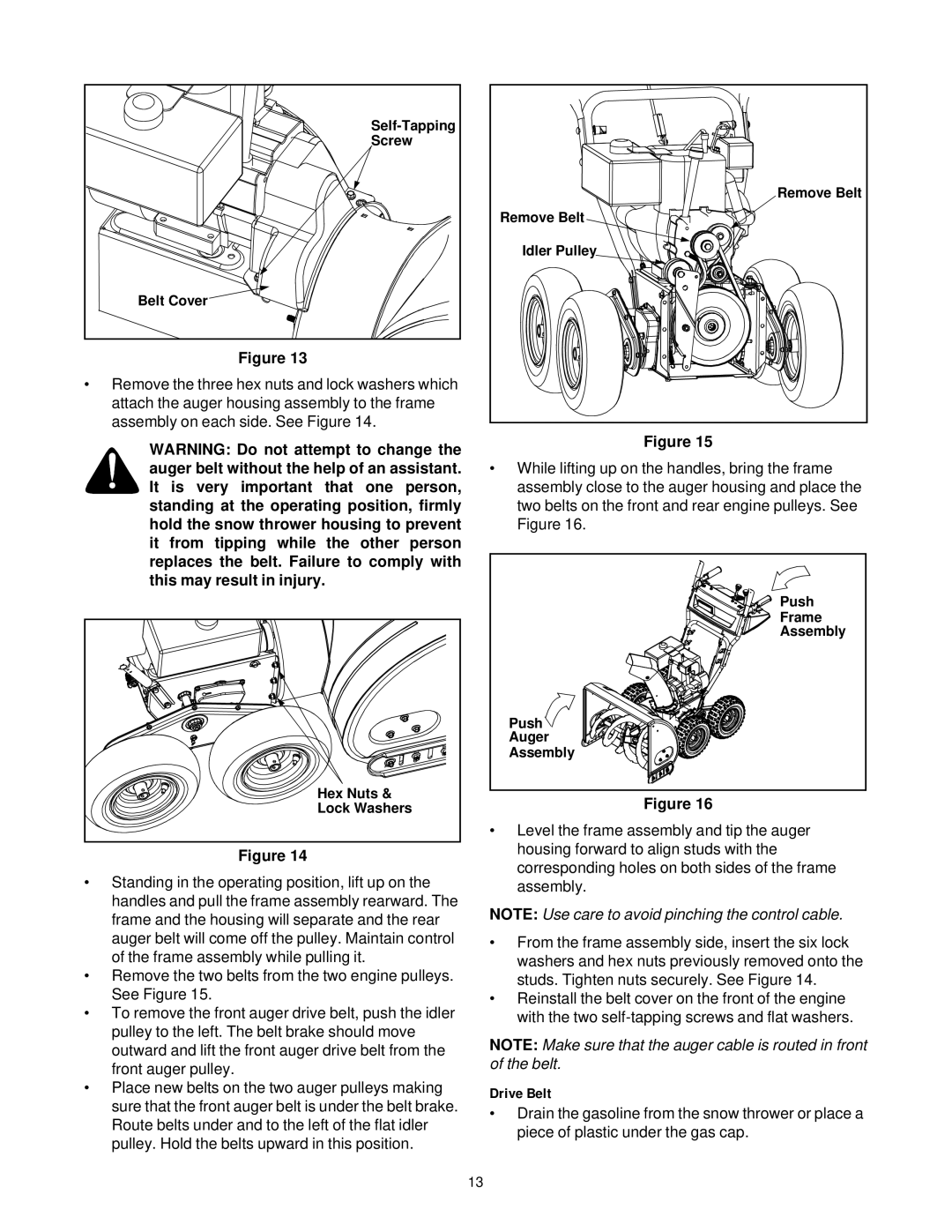 Cub Cadet 31AH4Q3G100 manual Drive Belt 