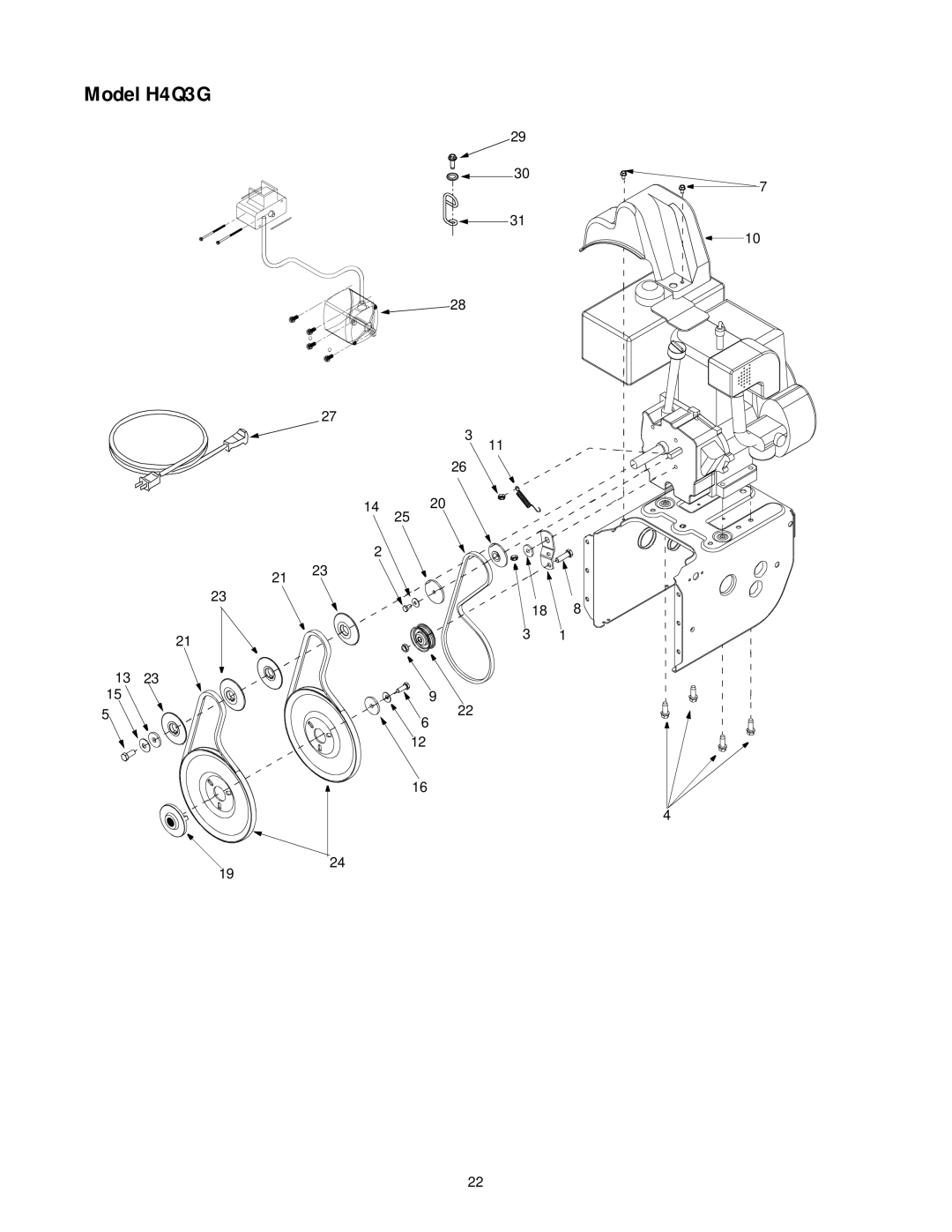 Cub Cadet 31AH4Q3G100 manual Model H4Q3G 