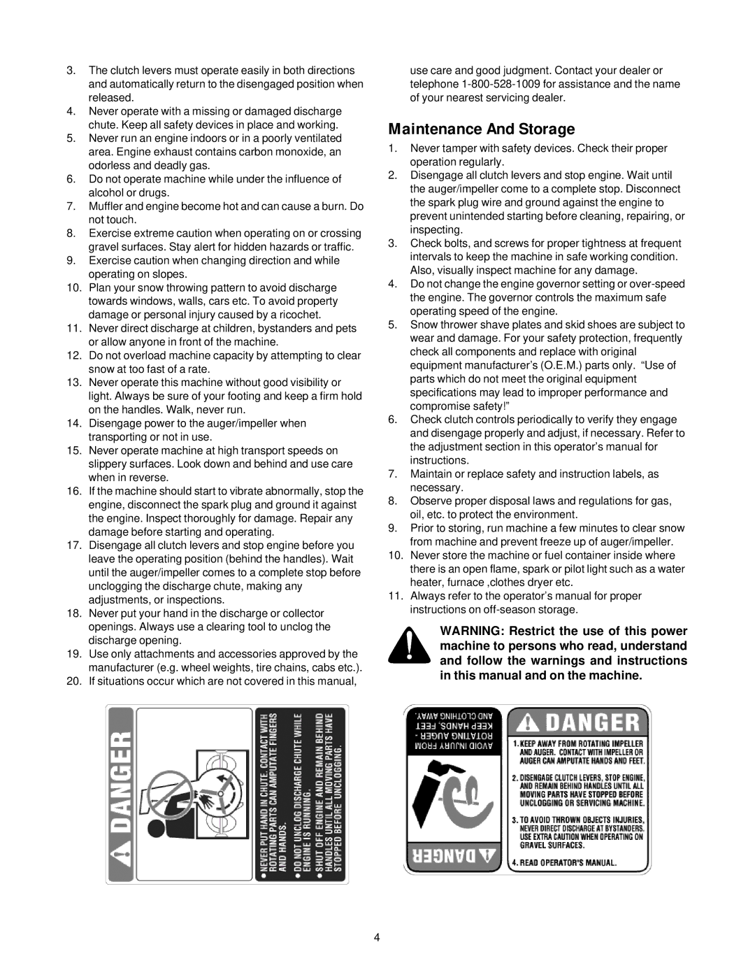 Cub Cadet 31AH4Q3G100 manual Maintenance And Storage 