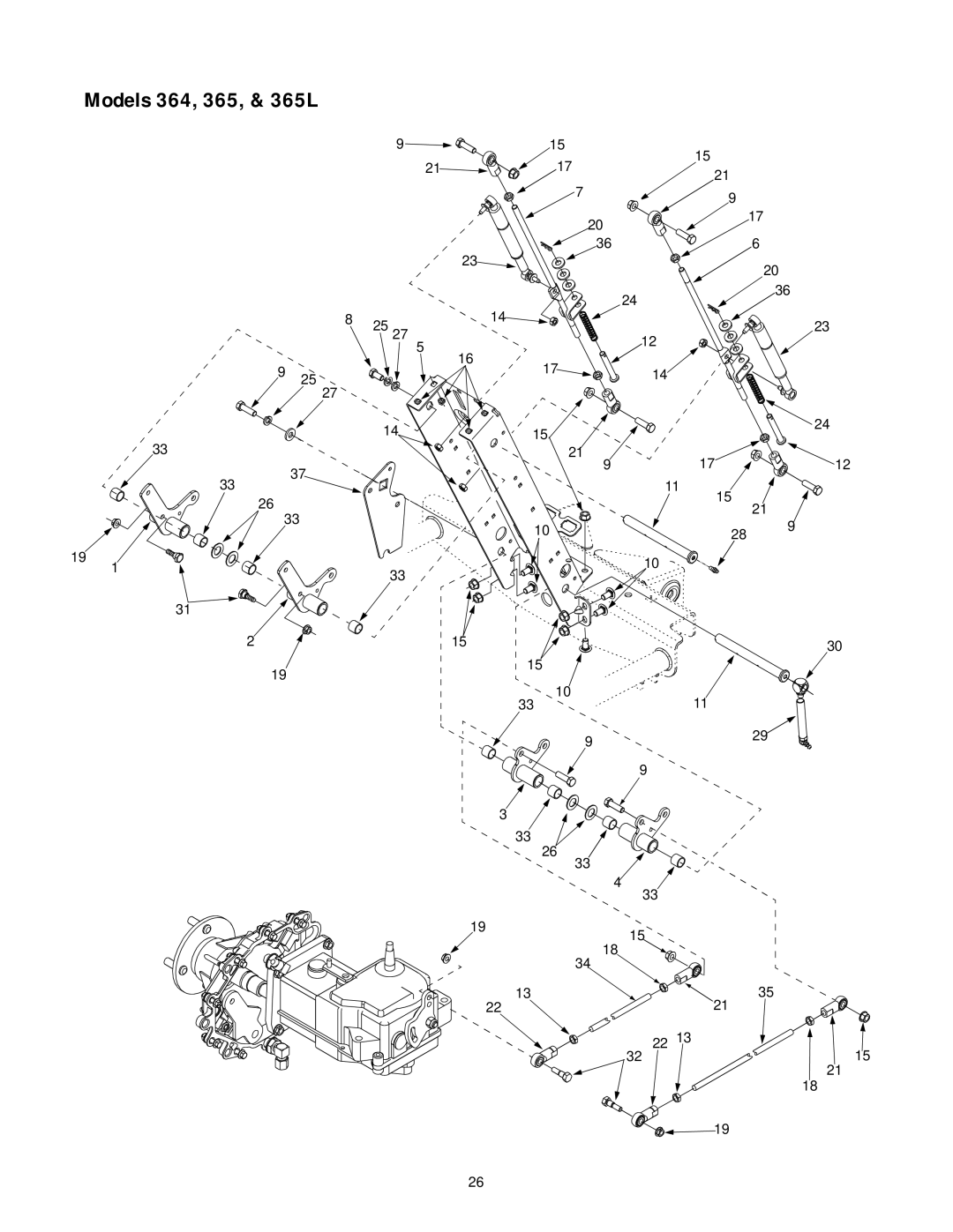 Cub Cadet 364, 365, 365L, 365L, 364, 365 manual Models 364, 365, & 365L 