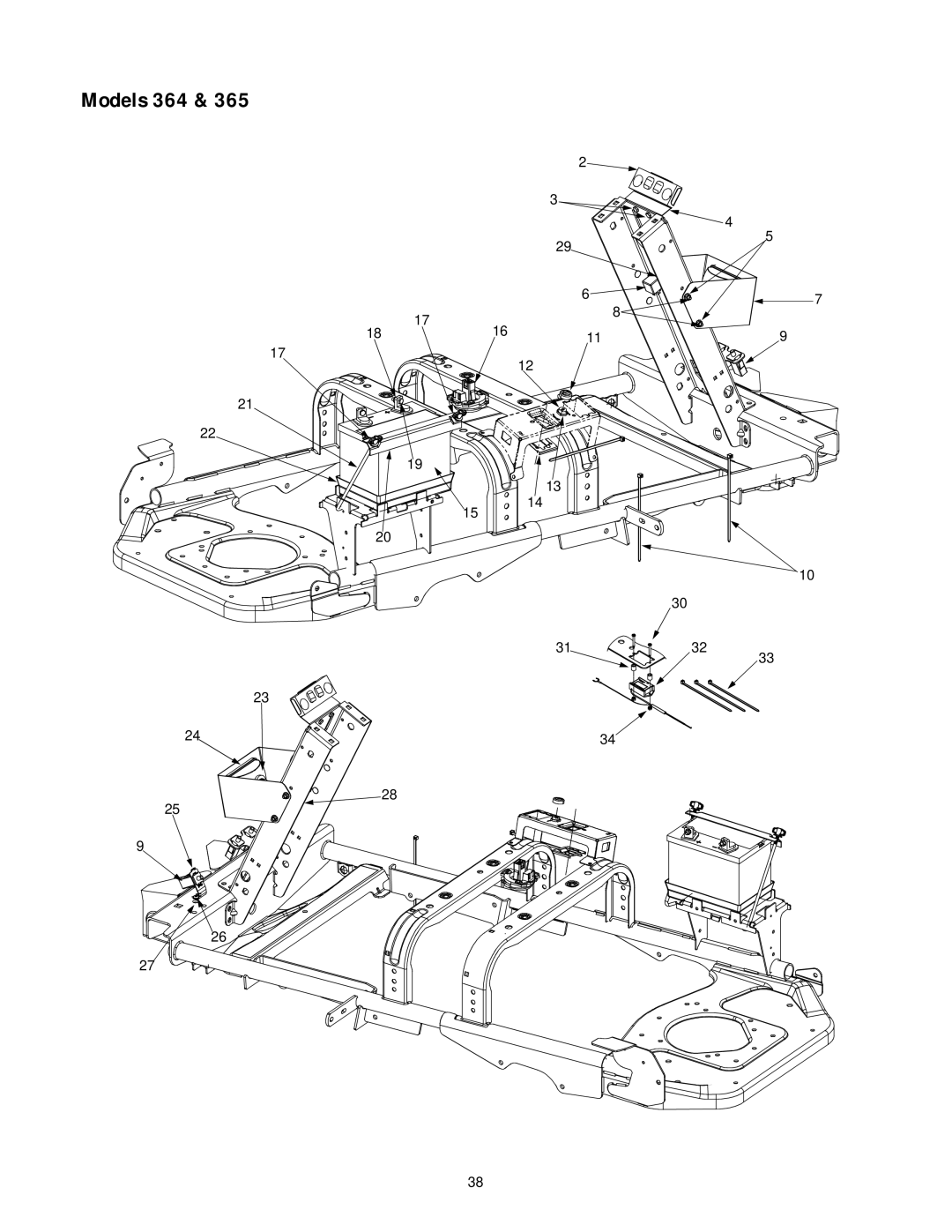 Cub Cadet 364, 365, 365L, 365L, 364, 365 manual Models 364 