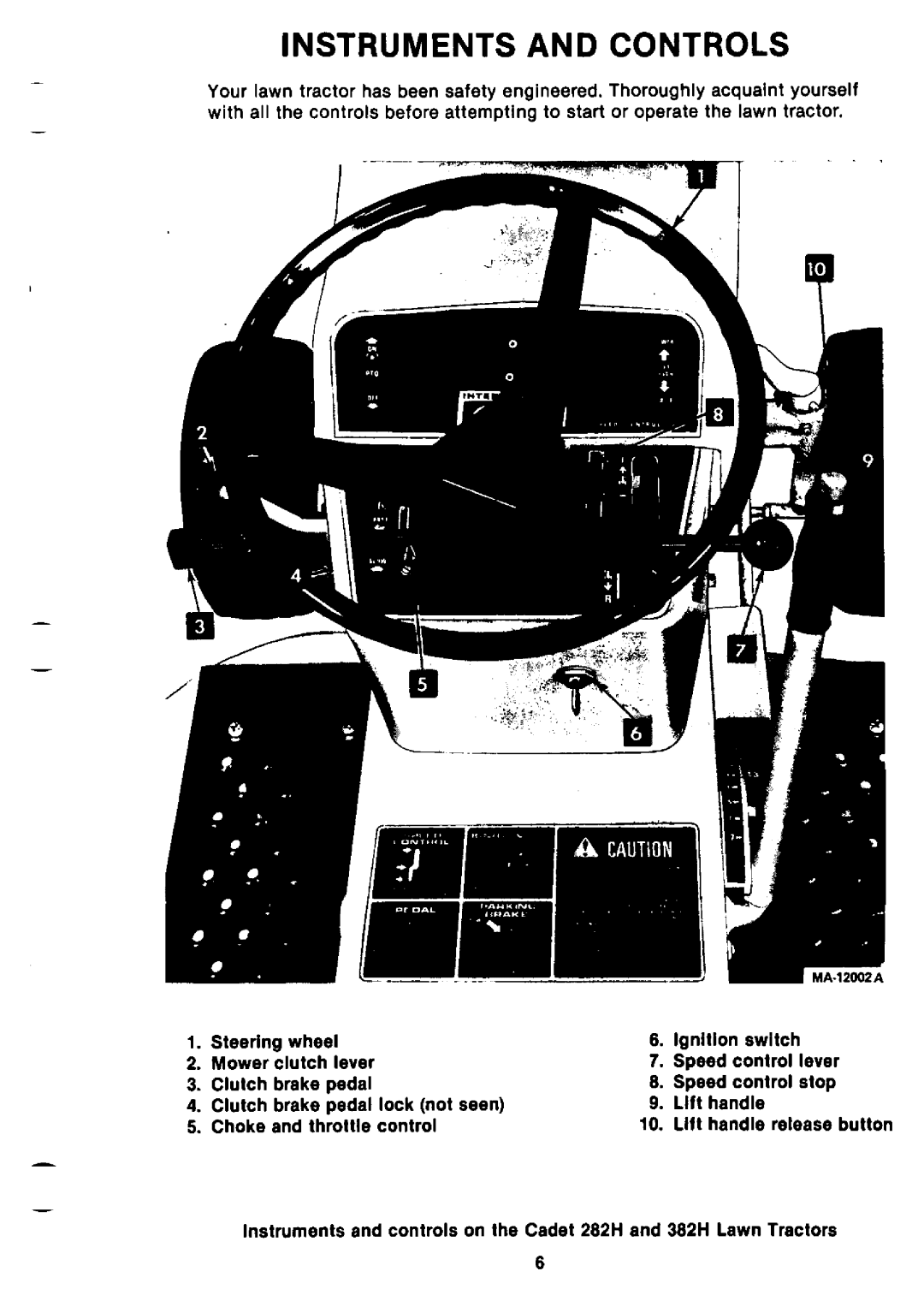 Cub Cadet 182, 382H manual 
