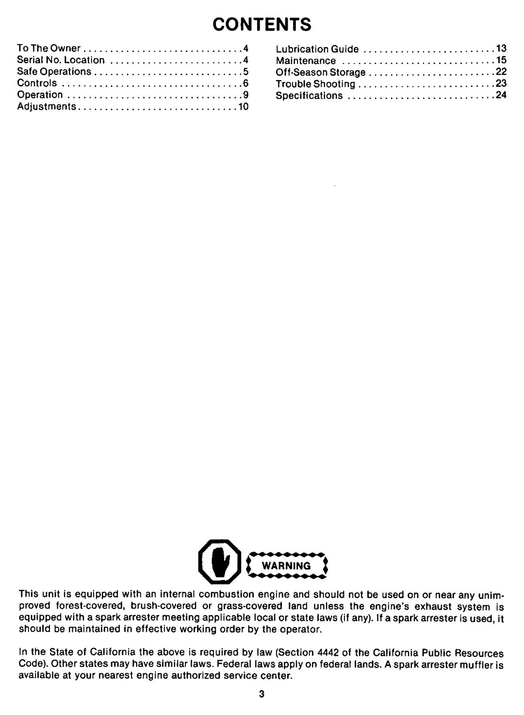 Cub Cadet 382, 383, 282H manual 