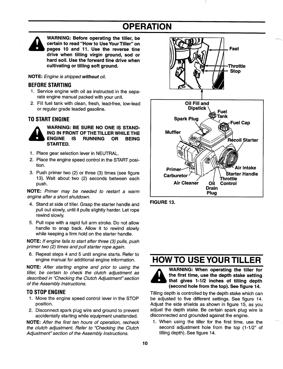 Cub Cadet 448 manual 
