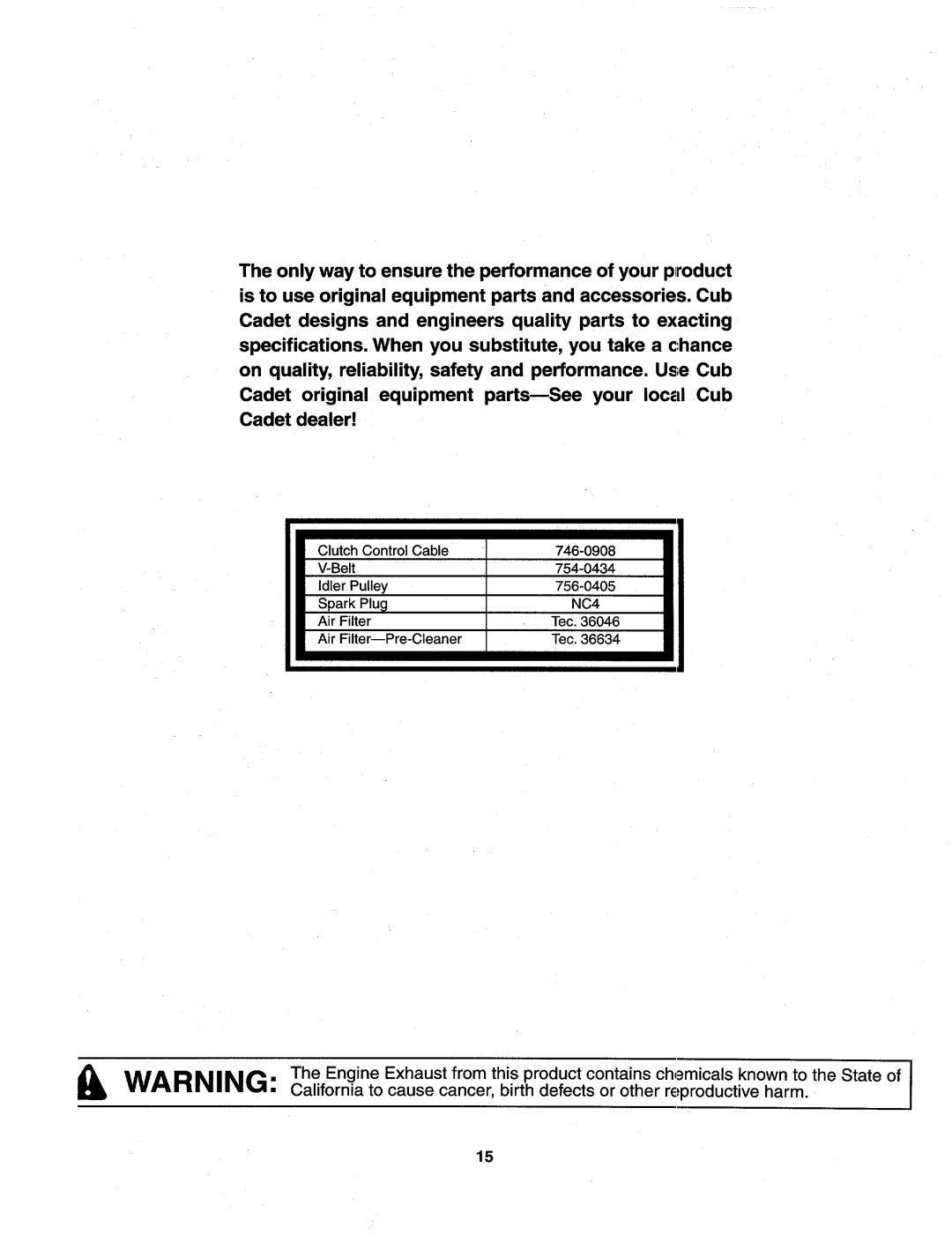 Cub Cadet 448 manual 