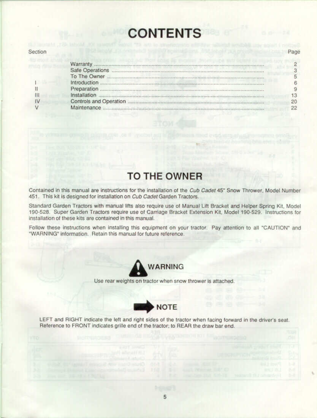 Cub Cadet 451 manual 