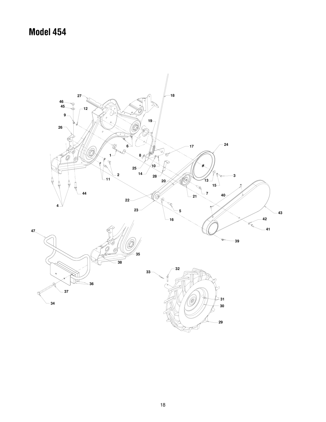 Cub Cadet 454 manual Model 