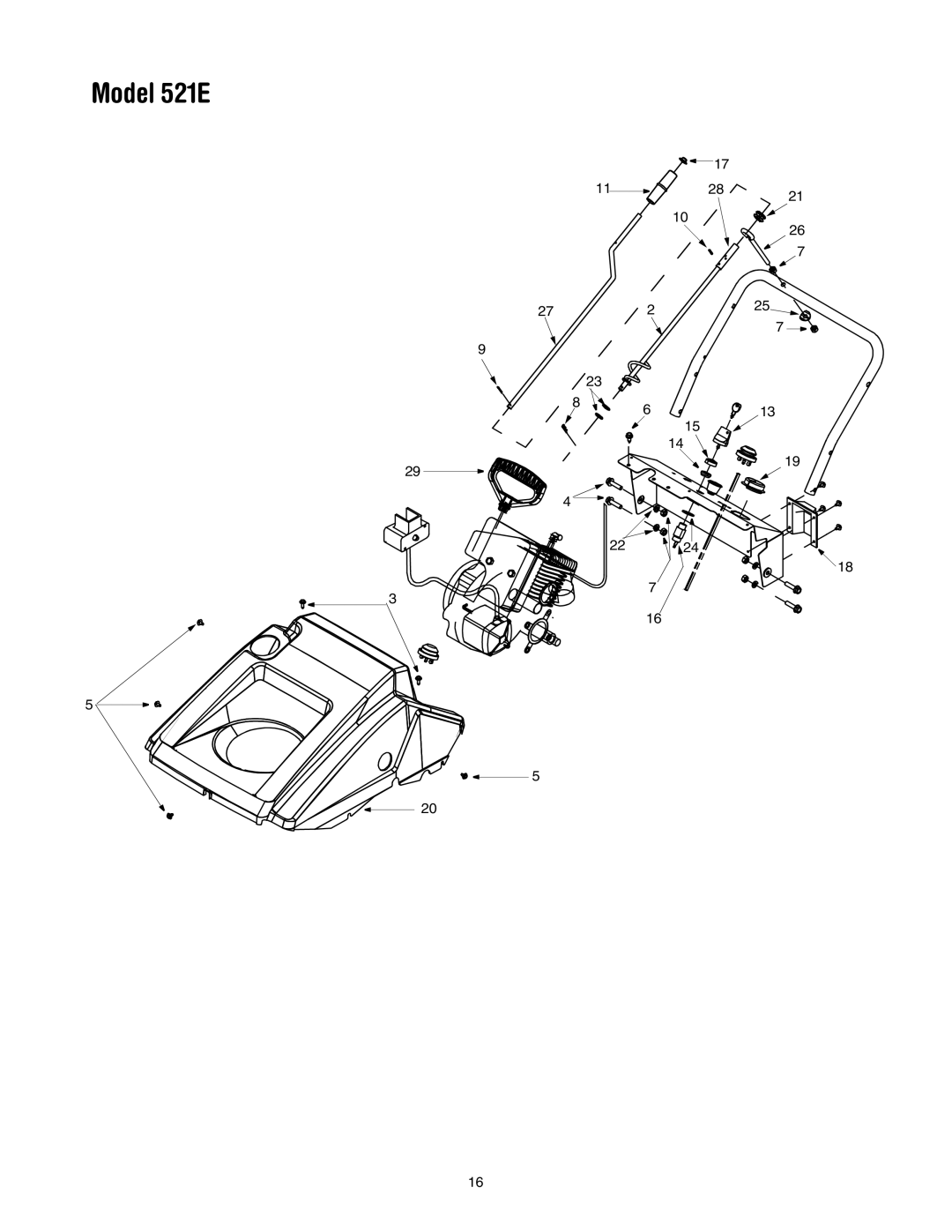 Cub Cadet manual Model 521E 