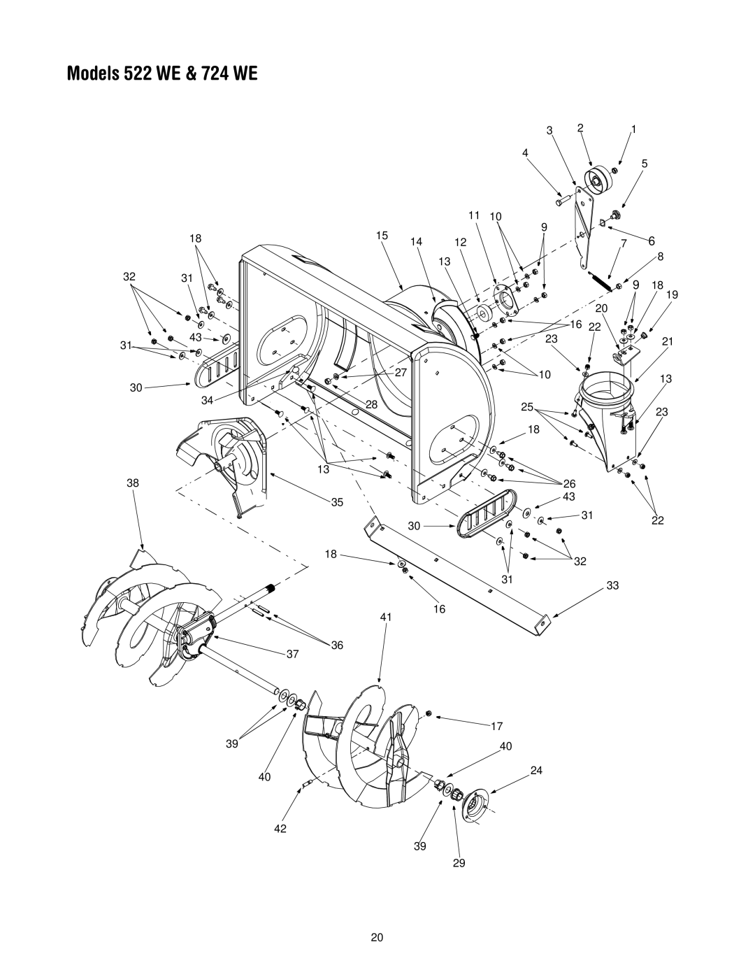 Cub Cadet manual Models 522 WE & 724 WE 