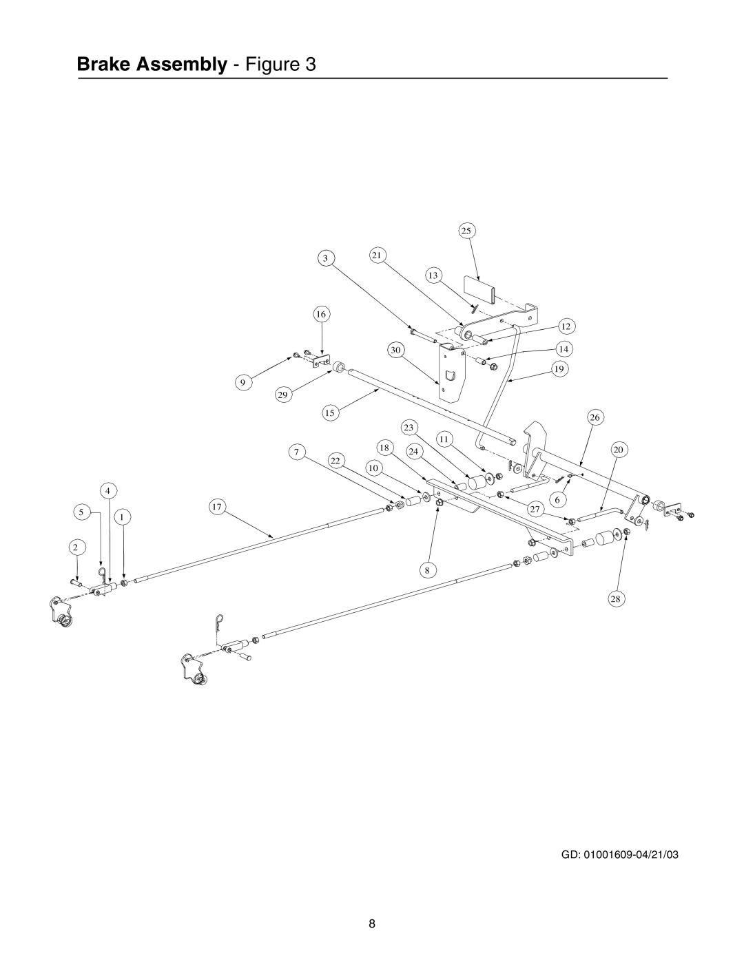 Cub Cadet 53AB5BBP750 manual Brake Assembly Figure 