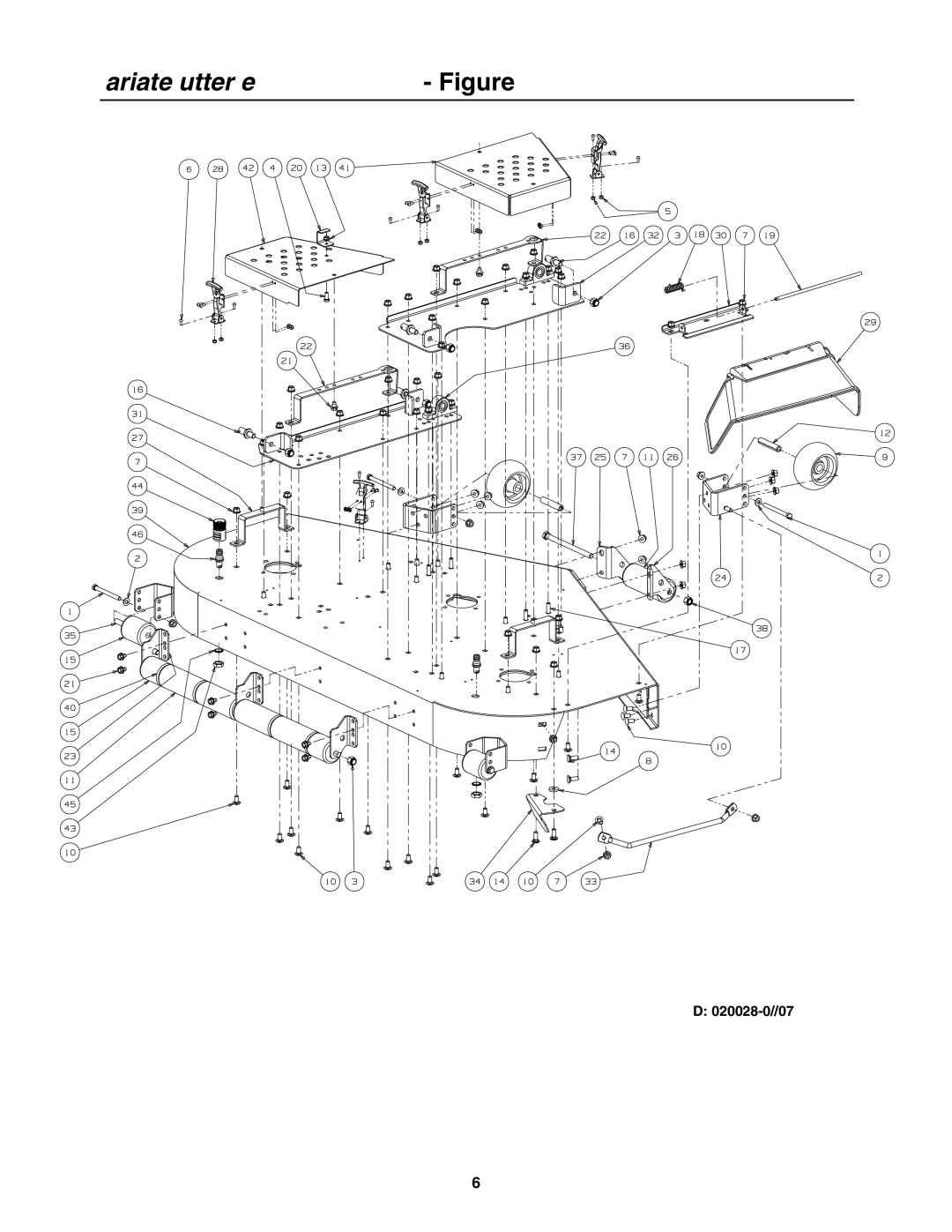 Cub Cadet 53AB5JEZ630 manual Fabricated Cutter Deck Figure 