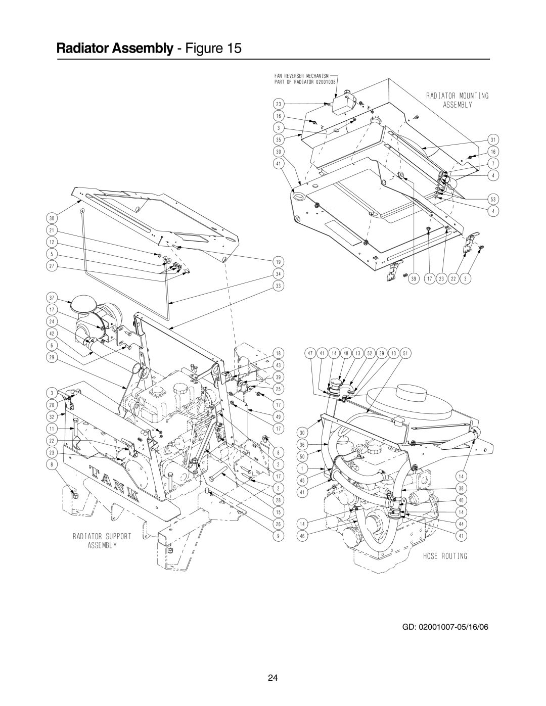 Cub Cadet 53AB5JEZ750, 53AB5JEX750 manual Radiator Assembly Figure 