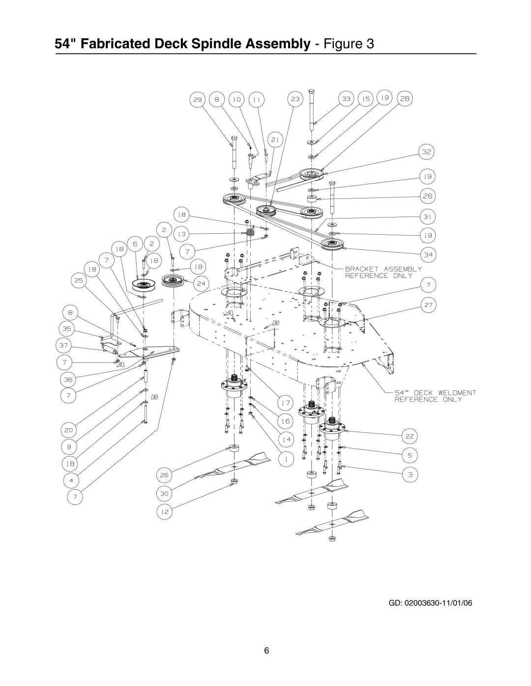 Cub Cadet 53AI8CTW750 manual Fabricated Deck Spindle Assembly Figure 