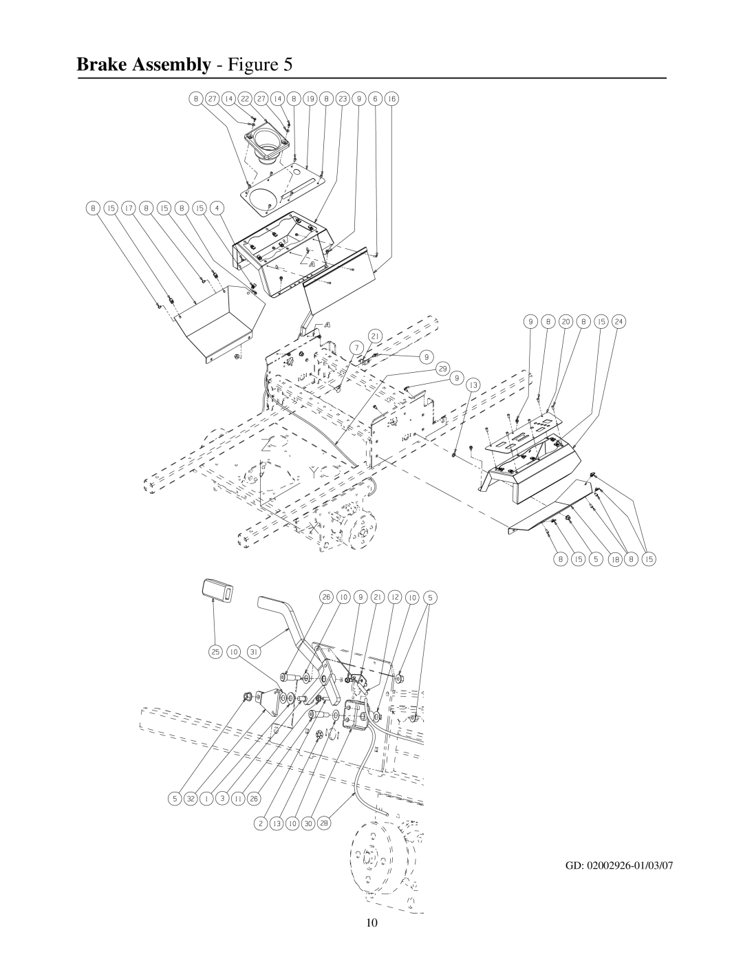 Cub Cadet 53AI8CTZ750 manual Brake Assembly Figure 