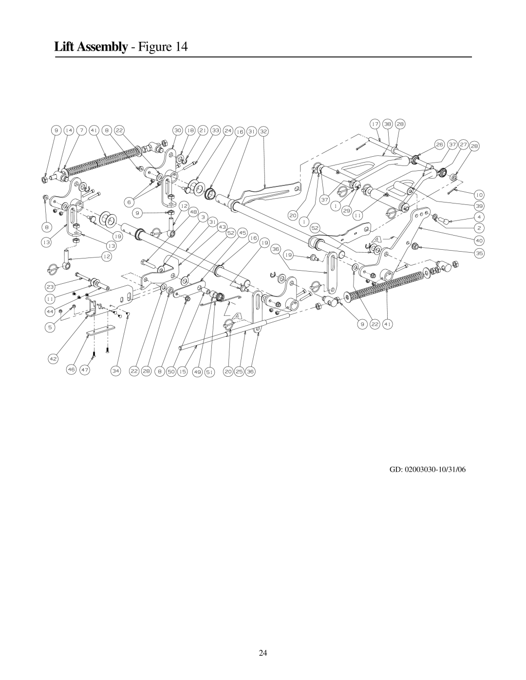 Cub Cadet 53AI8CTZ750 manual Lift Assembly Figure 