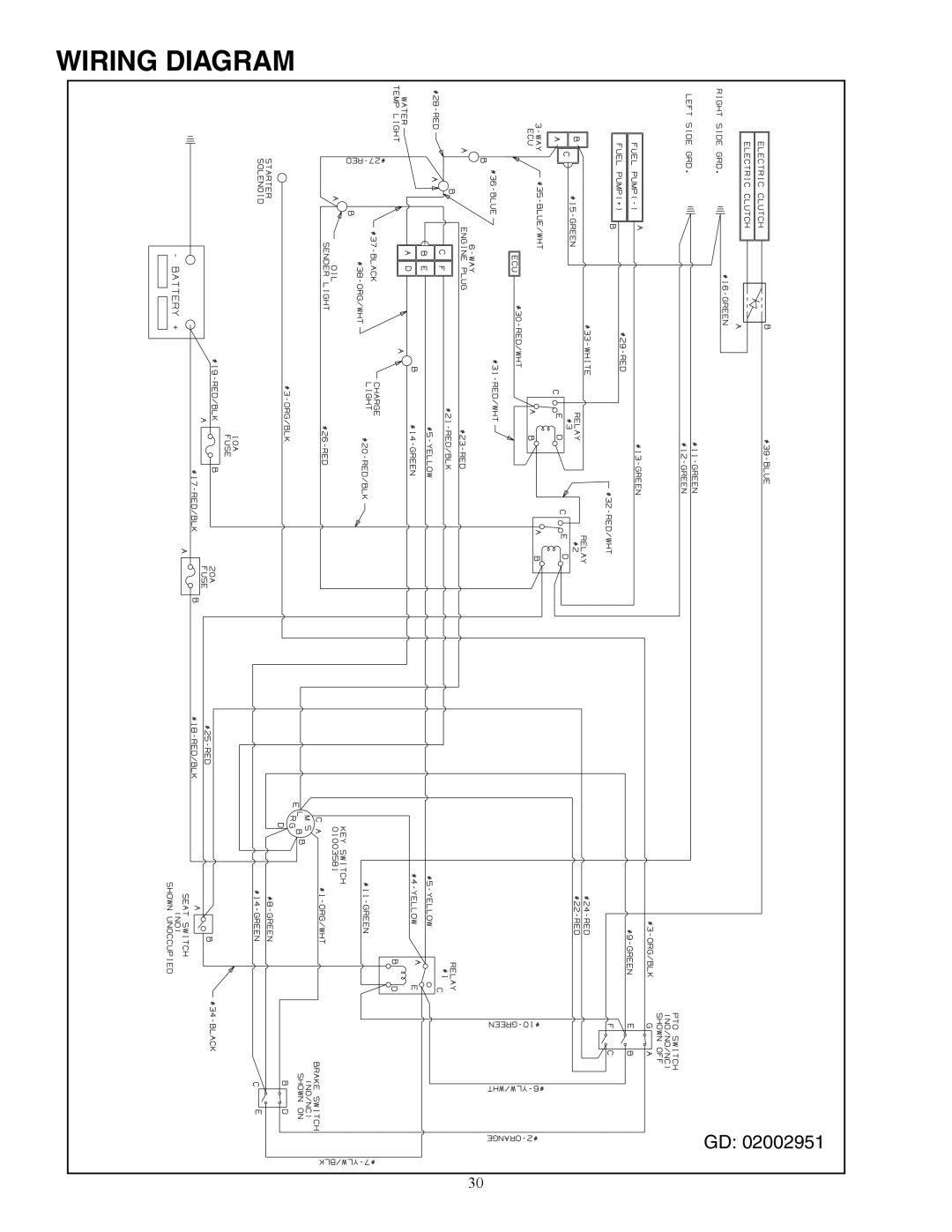 Cub Cadet 53AJ8CT6050 service manual Wiring Diagram 