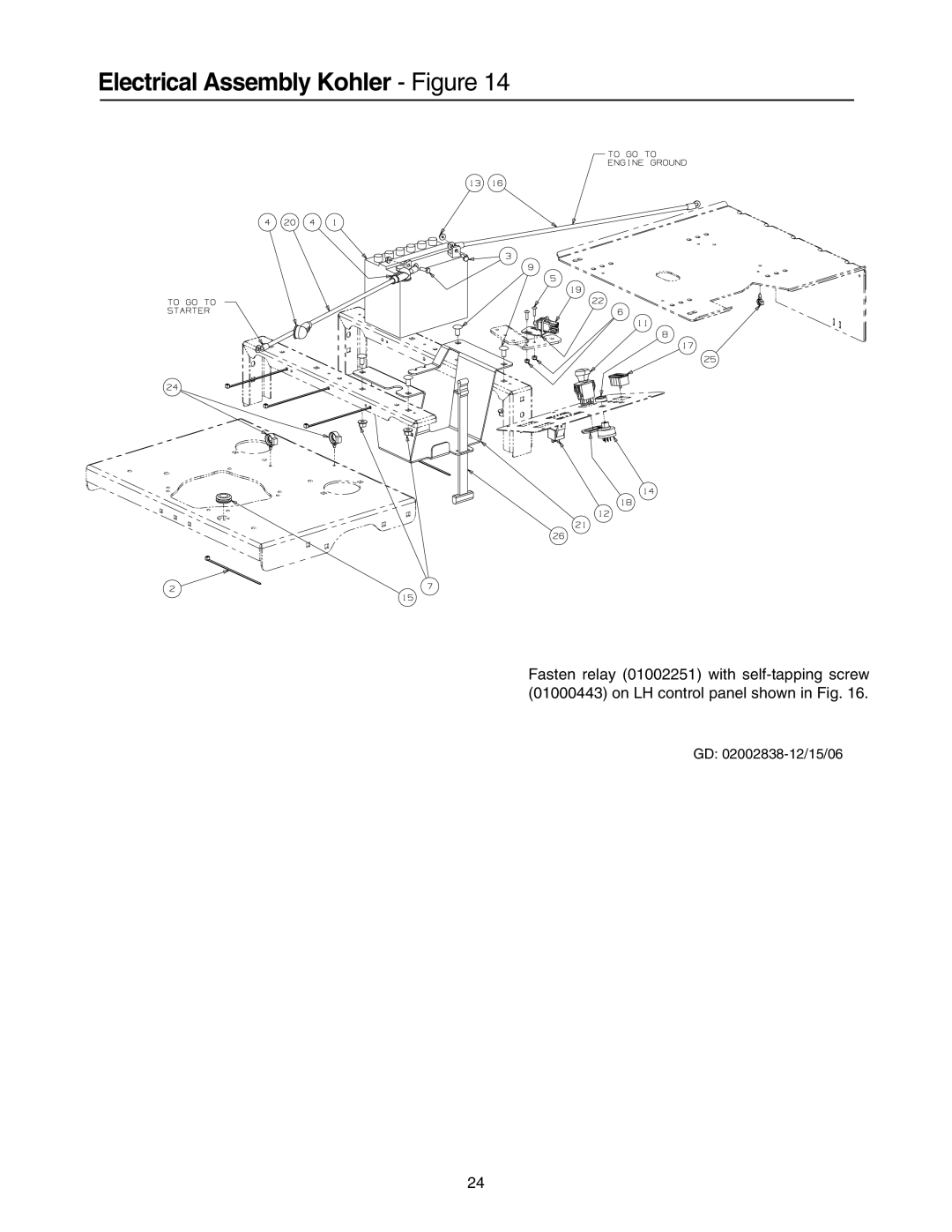 Cub Cadet 53CB5DBX630, 53AH8CTX750, 53AI8CTX750 manual Electrical Assembly Kohler Figure 