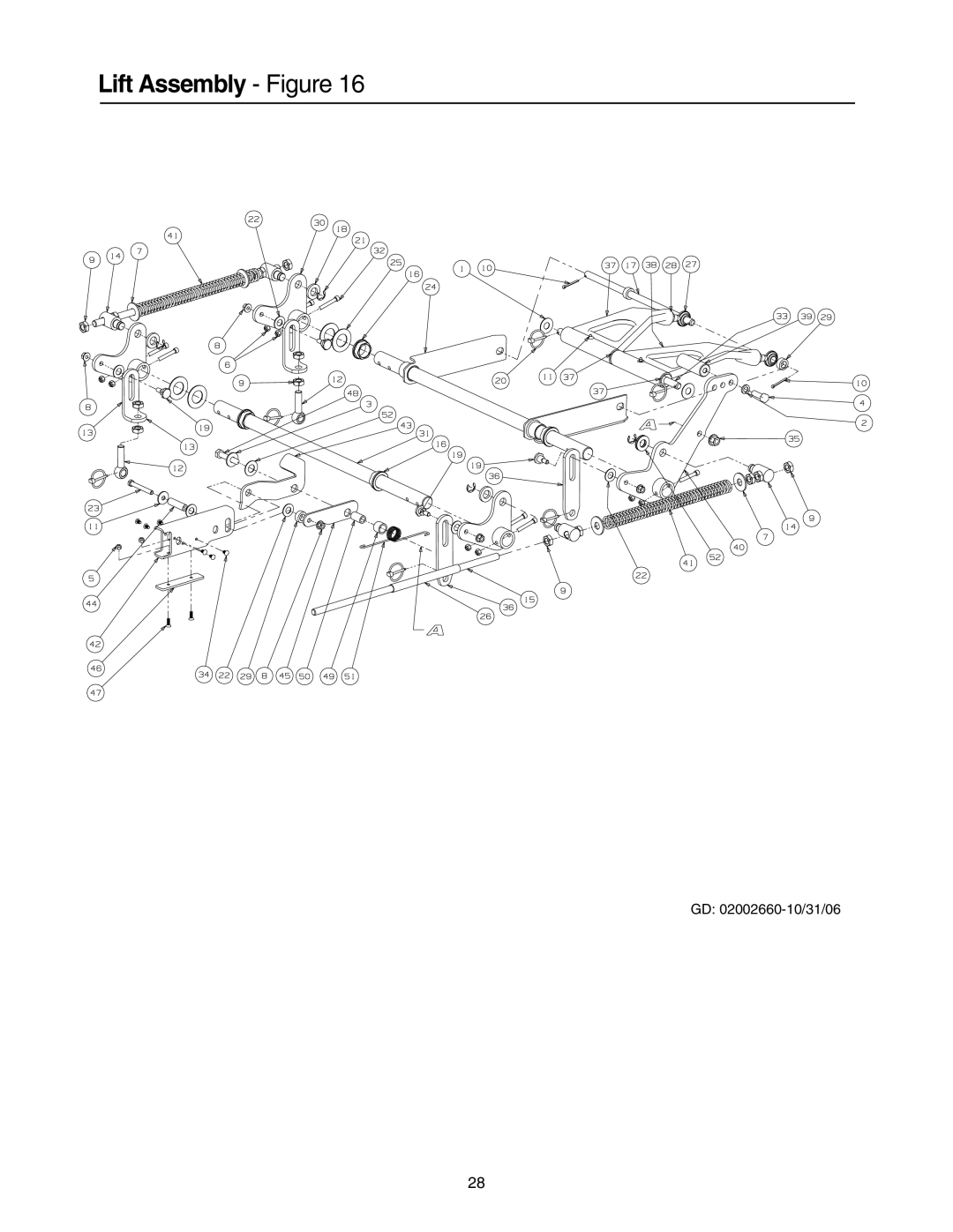 Cub Cadet 53AH8CTX750, 53CB5DBX630, 53AI8CTX750 manual Lift Assembly Figure 