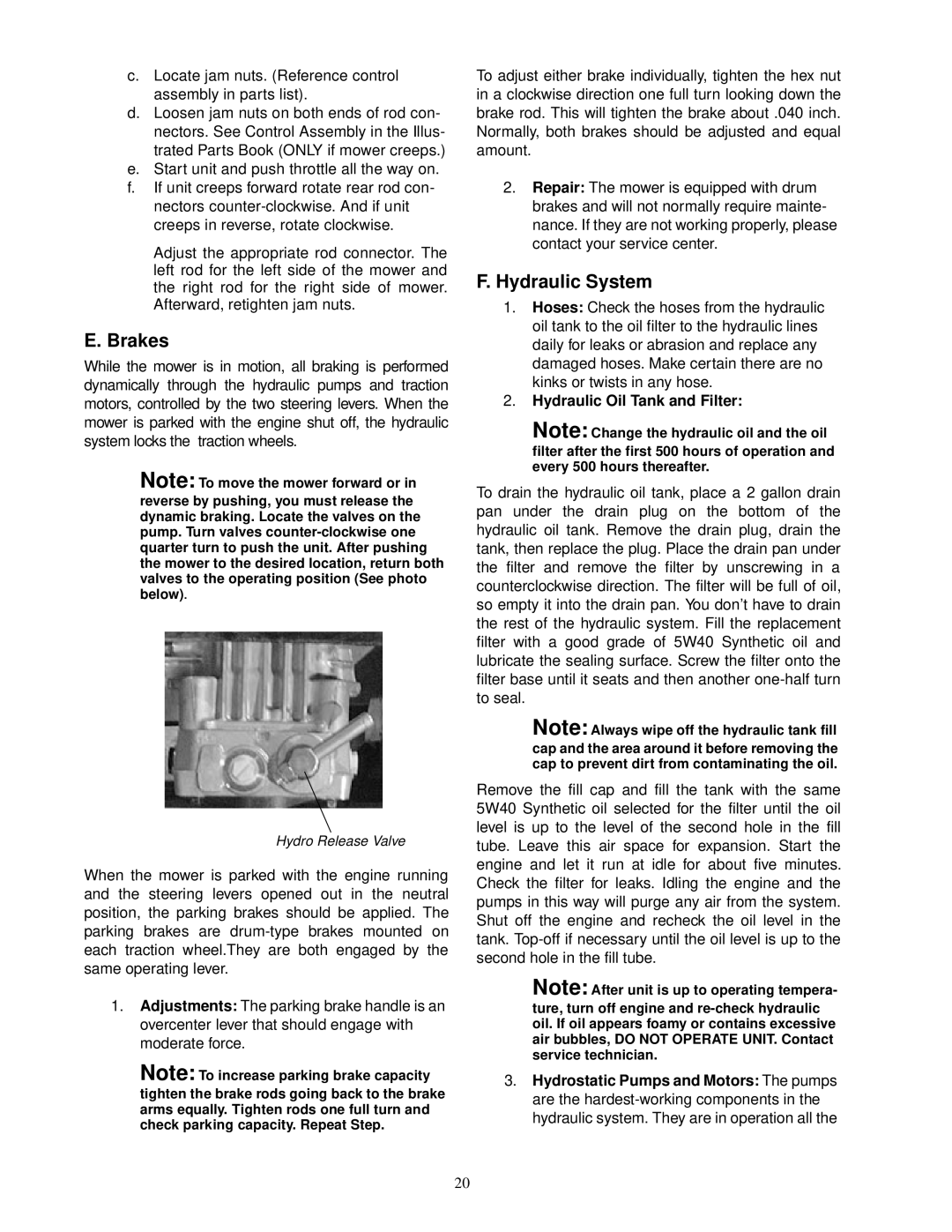 Cub Cadet 60-inch & 72-inch Fabricated Deck service manual Brakes, Hydraulic System, Hydraulic Oil Tank and Filter 