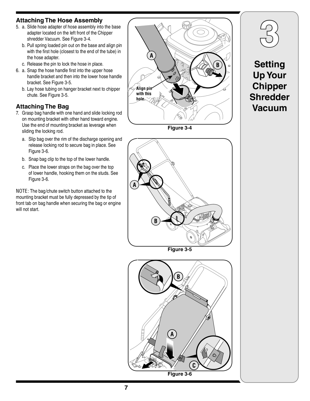 Cub Cadet 60 warranty Attaching The Hose Assembly, Attaching The Bag 