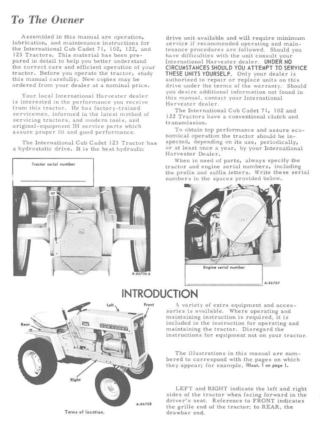 Cub Cadet 71 manual 