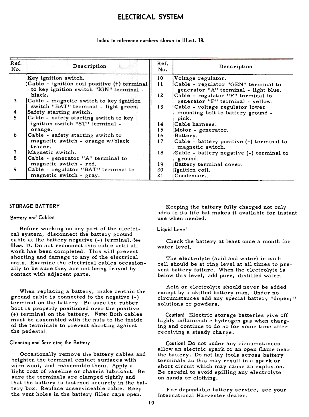 Cub Cadet 71 manual Storagebattery 