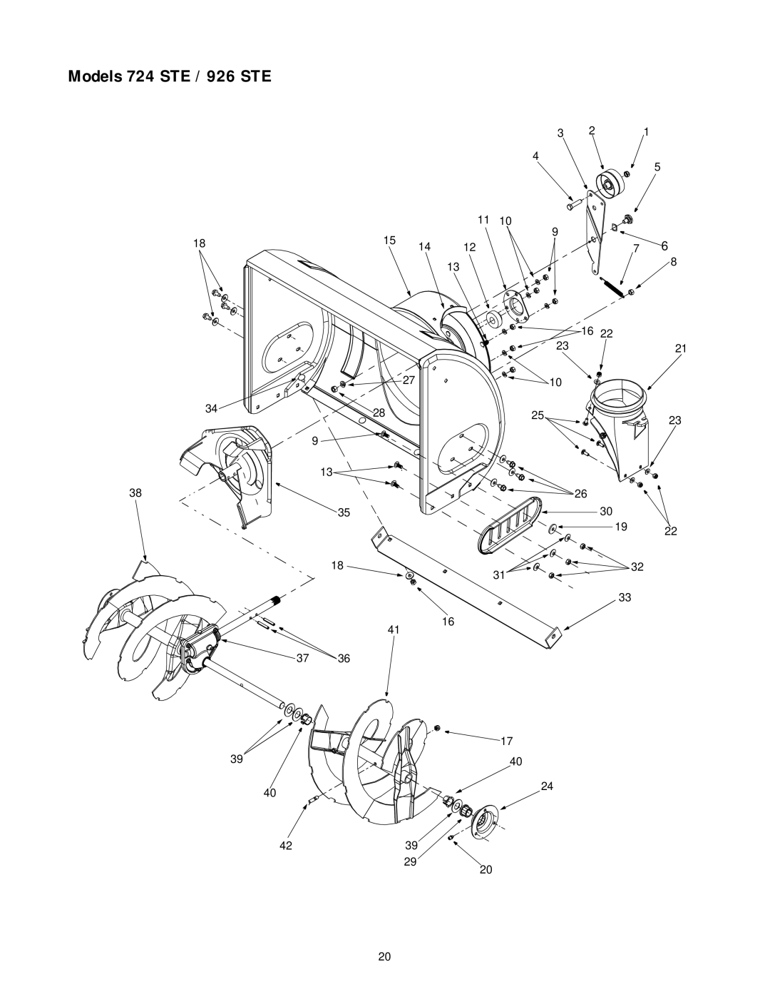 Cub Cadet 724 STE, 926 STE manual 2321 4239 