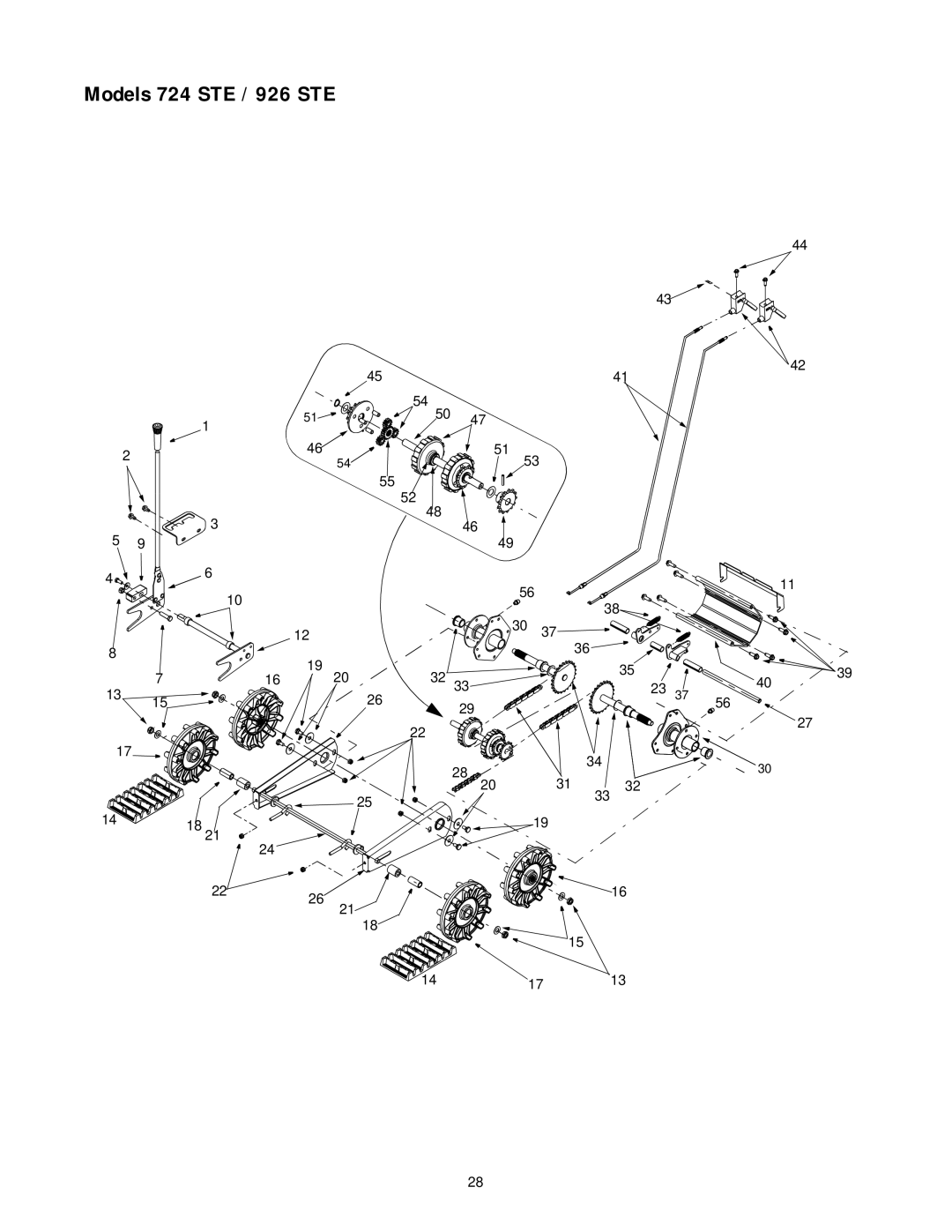 Cub Cadet manual Models 724 STE / 926 STE 