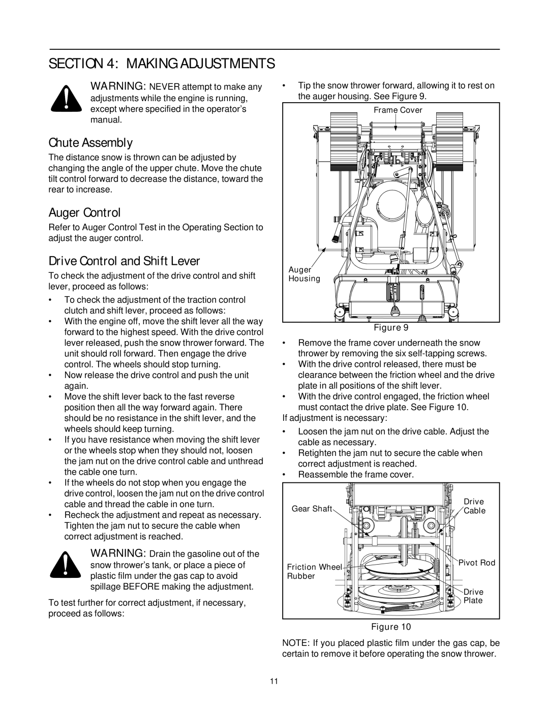 Cub Cadet 730 STE manual Chute Assembly, Auger Control, Drive Control and Shift Lever 